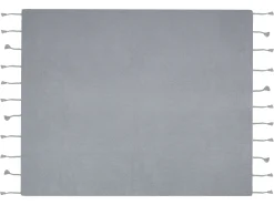 Cheap Beliani Huopa Puuvilla Vaaleanharmaa 125 X 150 Cm Nazilli