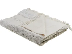 Tekstiilit<Beliani Huopa Puuvilla Valkoinen 130 X 180 Cm Raebareli