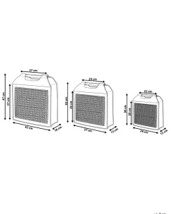Discount Beliani Huopakori Vaaleanharmaa/Vaalea Puu 3 Kpl Sariot