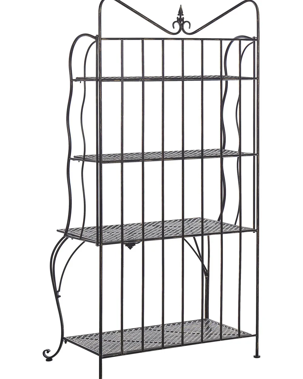 New Beliani Hylly Rauta 4 Hyllya Musta Pavona