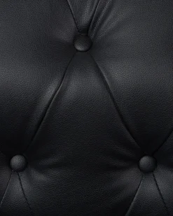 Nojatuolit<Beliani Iso Musta Keinonahkaverhoiltu Nojatuoli Chesterfield