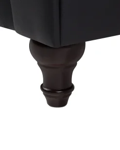 Nojatuolit<Beliani Iso Musta Keinonahkaverhoiltu Nojatuoli Chesterfield