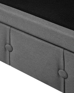 Nojatuolit<Beliani Iso Vaaleanharmaa Kangasverhoiltu Nojatuoli Chesterfield