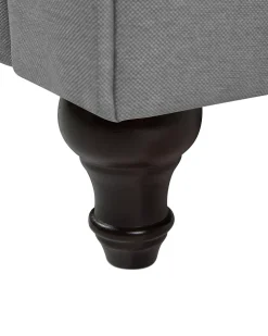 Nojatuolit<Beliani Iso Vaaleanharmaa Kangasverhoiltu Nojatuoli Chesterfield