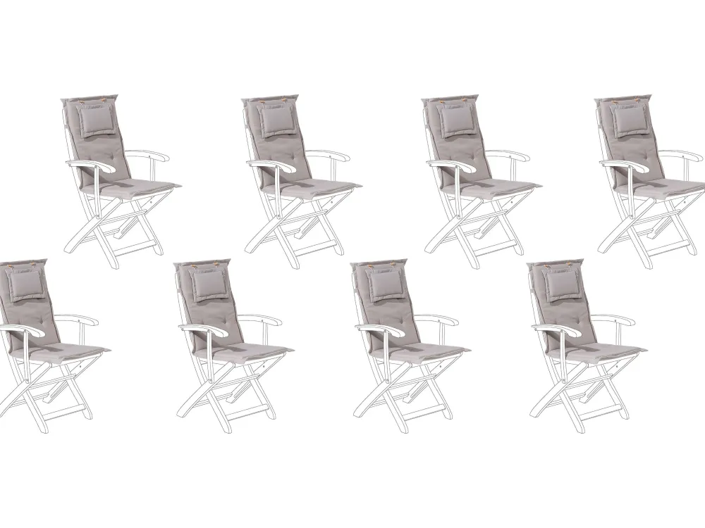 Cheap Beliani Istuintyyny 8 Kpl Harmaanruskea Maui