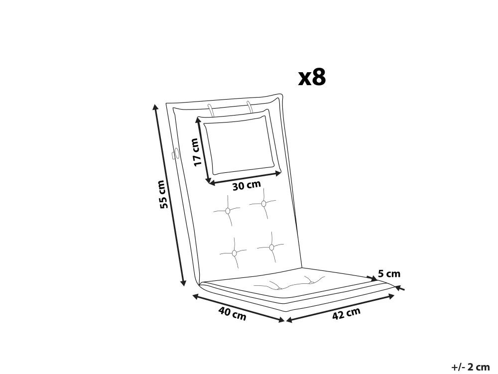 Cheap Beliani Istuintyyny 8 Kpl Harmaanruskea Maui