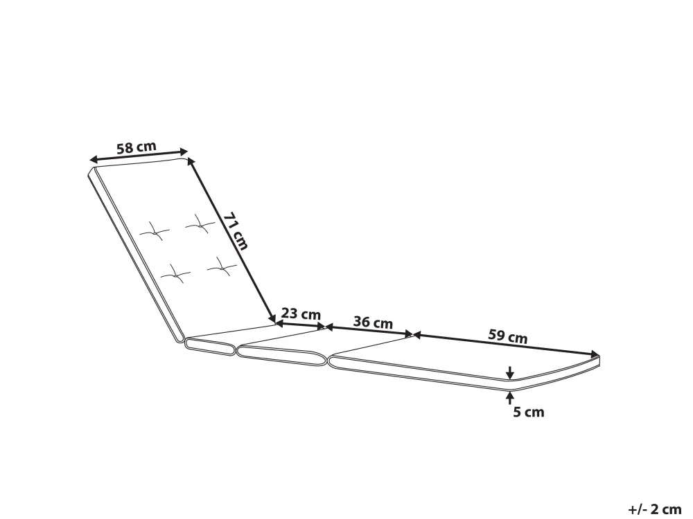 New Beliani Istuintyyny Aurinkotuolille Kermanvalkoinen Toscana/Java