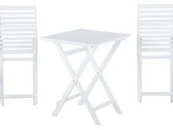 Ulkokalusteet<Beliani 2-Istuttava Bistrosetti Akaasia Valkoinen Fiji