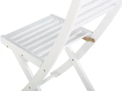 Ulkokalusteet<Beliani 2-Istuttava Bistrosetti Akaasia Valkoinen Fiji