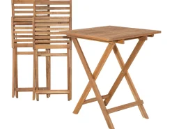 Ulkokalusteet<Beliani 2-Istuttava Bistrosetti Akaasia Vaalea Puu Fiji