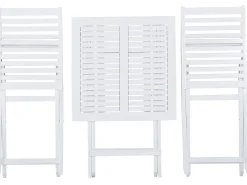 Ulkokalusteet<Beliani 2-Istuttava Bistrosetti Akaasia Valkoinen/Mintunvihrea Fiji