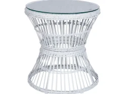 Ulkokalusteet<Beliani 2-Istuttava Bistrosetti Polyrottinki Luonnonvalkoinen Mesyna