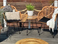 Cheap Beliani 2-Istuttava Bistrosetti Polyrottinki Luonnonvari Tropea Ii