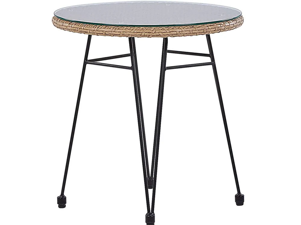 Cheap Beliani 2-Istuttava Bistrosetti Polyrottinki Luonnonvari Tropea Ii