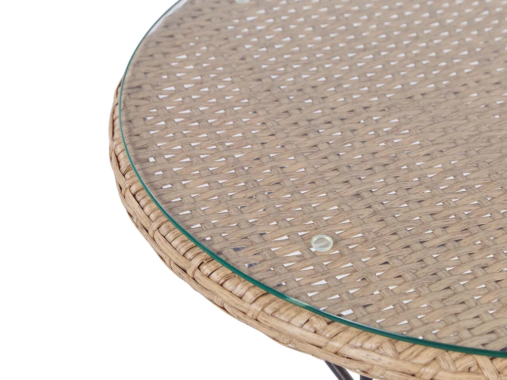 Cheap Beliani 2-Istuttava Bistrosetti Polyrottinki Luonnonvari Tropea Ii