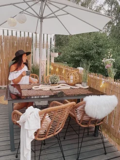 Cheap Beliani 2-Istuttava Bistrosetti Polyrottinki Luonnonvari Tropea Ii