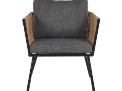 Ulkokalusteet<Beliani 2-Istuttava Bistrosetti Polyrottinki Vaaleanruskea Gargano