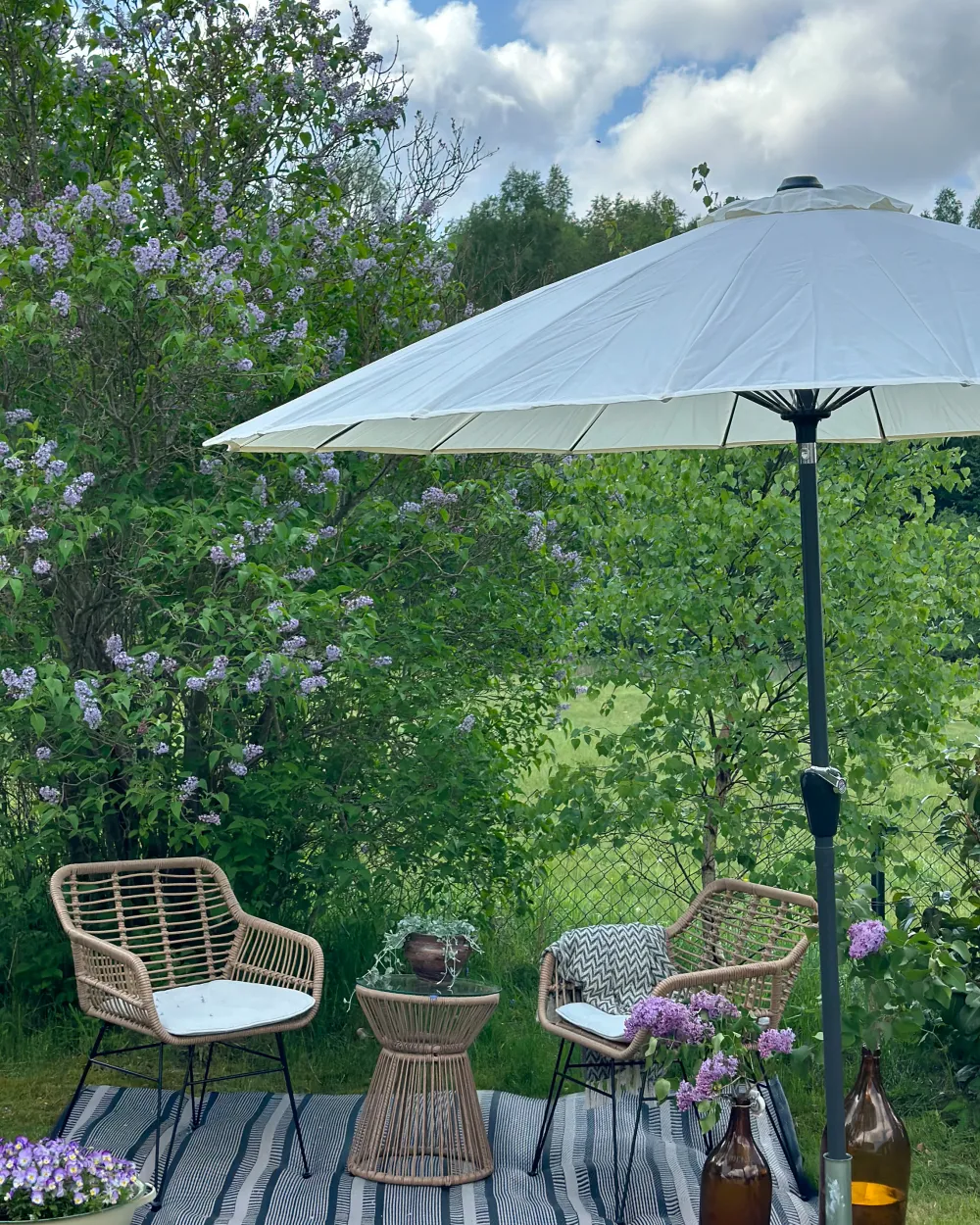 Clearance Beliani 2-Istuttava Bistrosetti Polyrottinki Luonnonvari Trestina