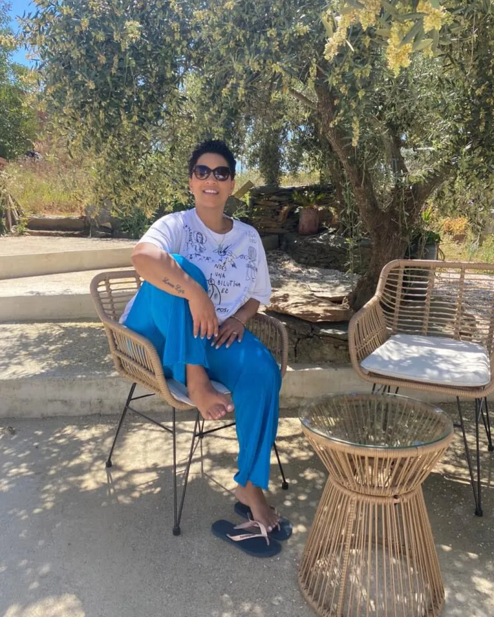 Clearance Beliani 2-Istuttava Bistrosetti Polyrottinki Luonnonvari Trestina