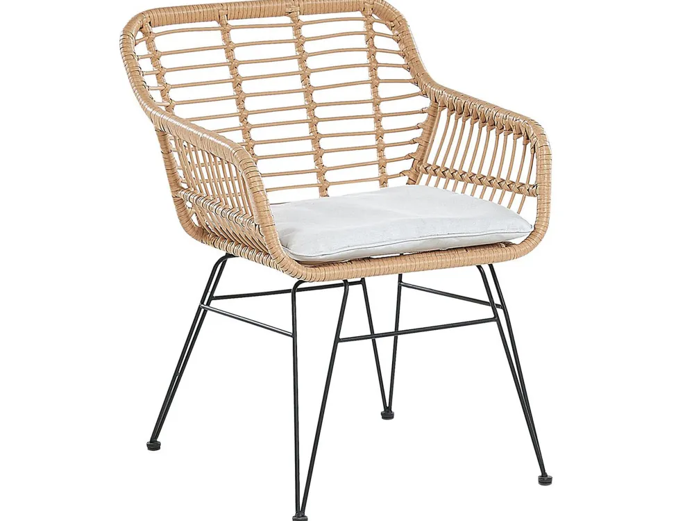 Clearance Beliani 2-Istuttava Bistrosetti Polyrottinki Luonnonvari Trestina