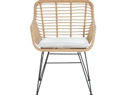 Clearance Beliani 2-Istuttava Bistrosetti Polyrottinki Luonnonvari Trestina