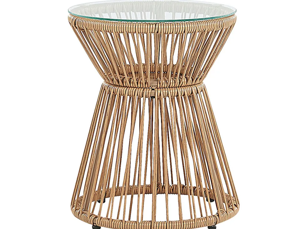 Clearance Beliani 2-Istuttava Bistrosetti Polyrottinki Luonnonvari Trestina