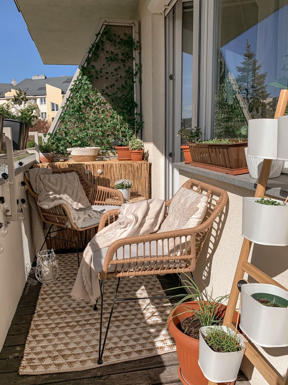 Clearance Beliani 2-Istuttava Bistrosetti Polyrottinki Luonnonvari Trestina