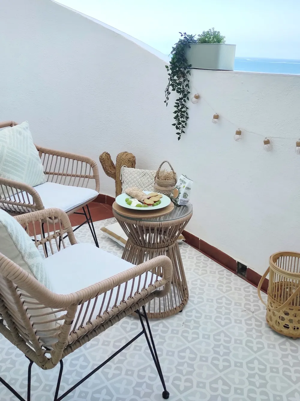 Clearance Beliani 2-Istuttava Bistrosetti Polyrottinki Luonnonvari Trestina