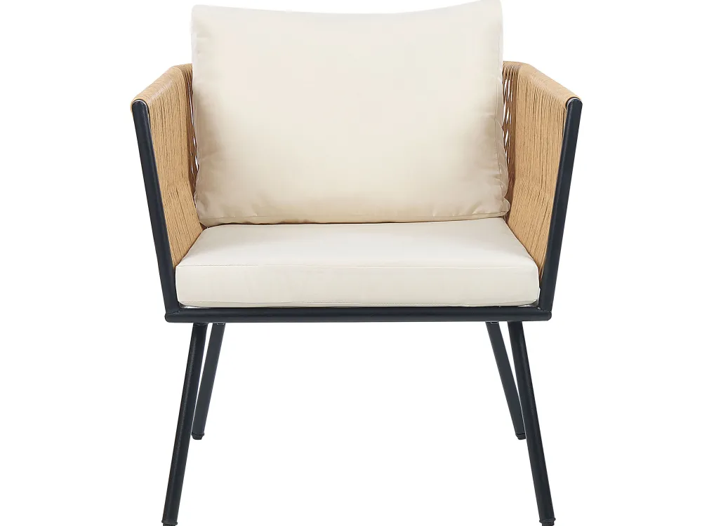 Best Sale Beliani 2-Istuttava Bistrosetti Polyrottinki Luonnonvari Gargano