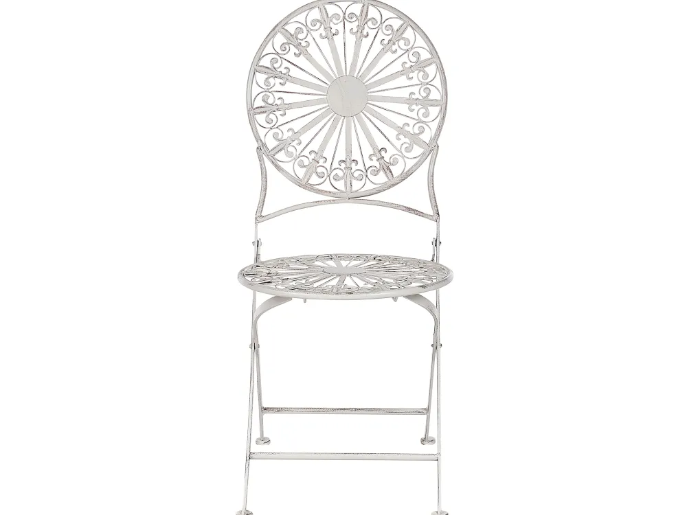 Clearance Beliani 2-Istuttava Bistrosetti Rauta Valkoinen Scafa