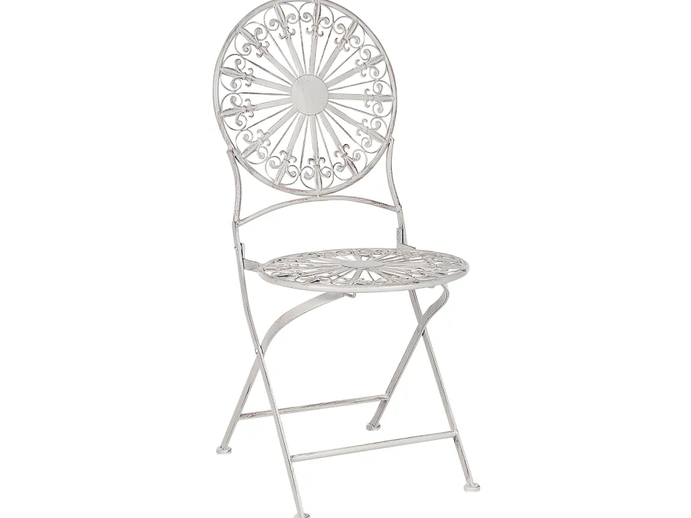 Clearance Beliani 2-Istuttava Bistrosetti Rauta Valkoinen Scafa