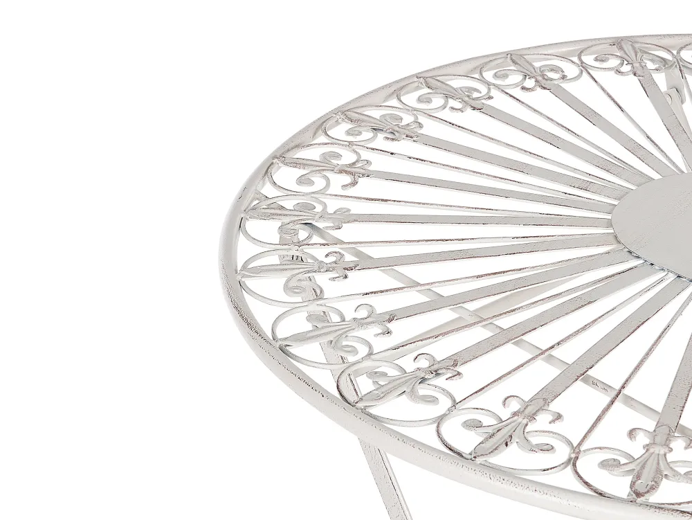 Clearance Beliani 2-Istuttava Bistrosetti Rauta Valkoinen Scafa