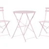 Ulkokalusteet<Beliani 2-Istuttava Bistrosetti Teras Pastellipinkki Fiori