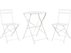 Ulkokalusteet<Beliani 2-Istuttava Bistrosetti Teras Valkoinen Fiori