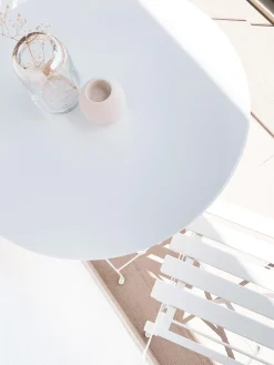 Ulkokalusteet<Beliani 2-Istuttava Bistrosetti Teras Valkoinen Fiori