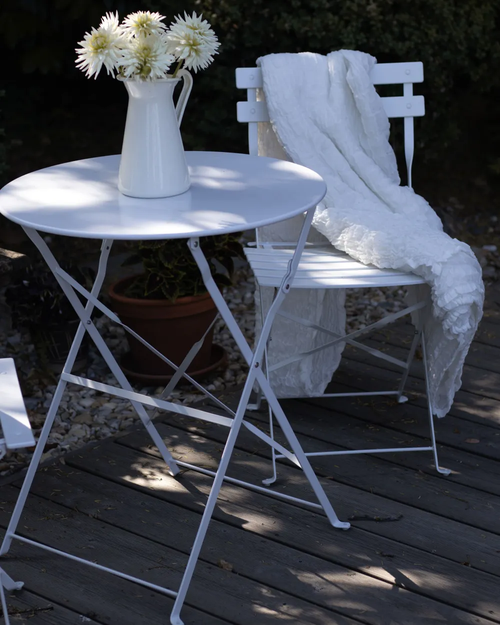 Ulkokalusteet<Beliani 2-Istuttava Bistrosetti Teras Valkoinen Fiori