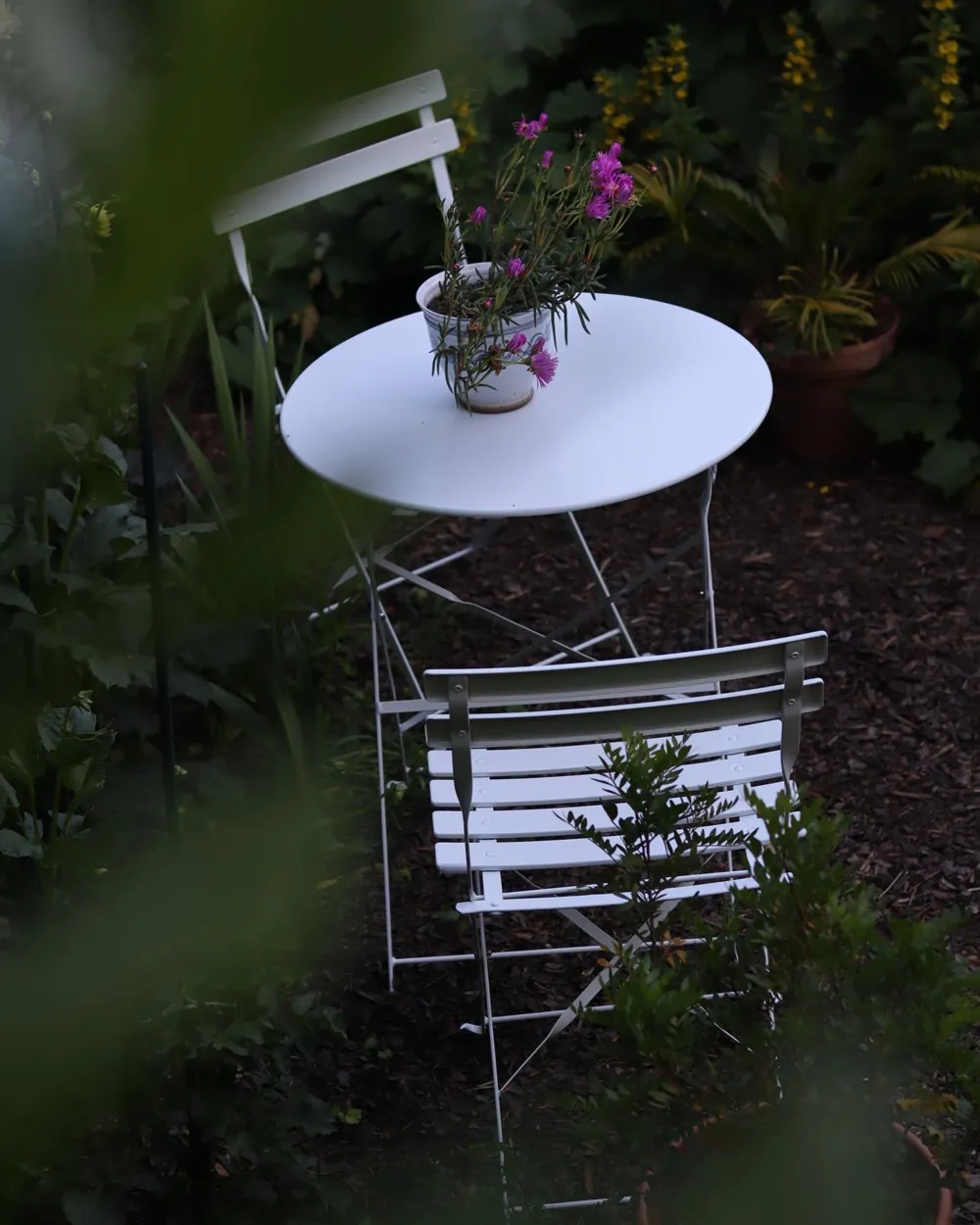 Ulkokalusteet<Beliani 2-Istuttava Bistrosetti Teras Valkoinen Fiori