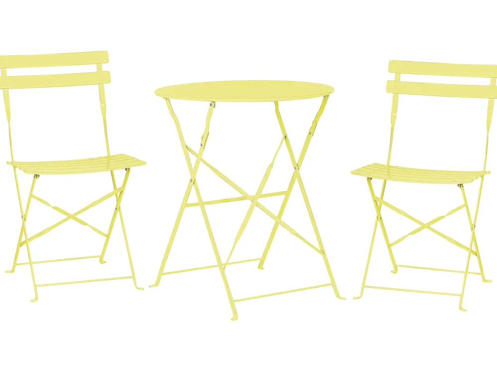 Flash Sale Beliani 2-Istuttava Bistrosetti Teras Limenvihrea Fiori