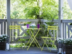 Flash Sale Beliani 2-Istuttava Bistrosetti Teras Limenvihrea Fiori