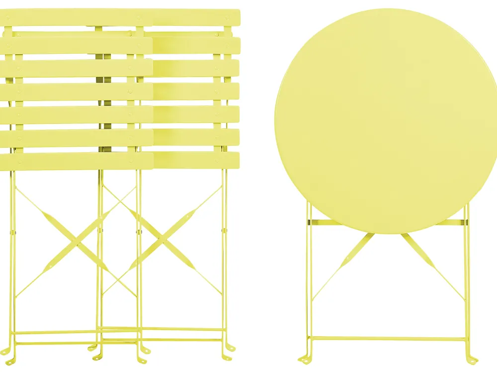 Flash Sale Beliani 2-Istuttava Bistrosetti Teras Limenvihrea Fiori