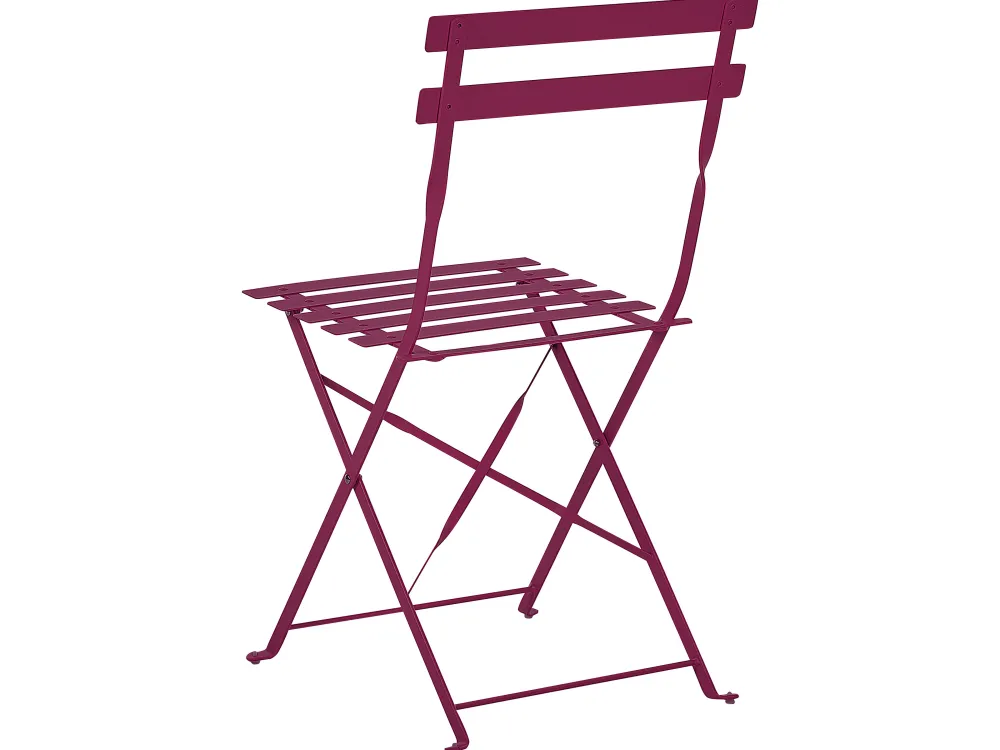 Online Beliani 2-Istuttava Bistrosetti Teras Viininpunainen Fiori