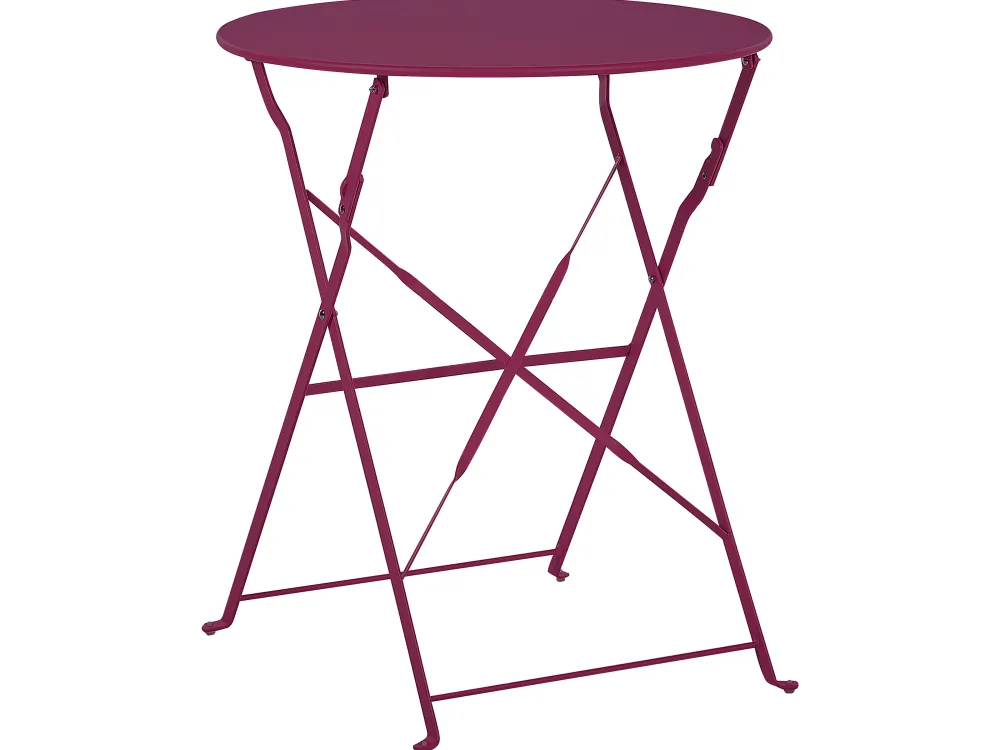 Online Beliani 2-Istuttava Bistrosetti Teras Viininpunainen Fiori