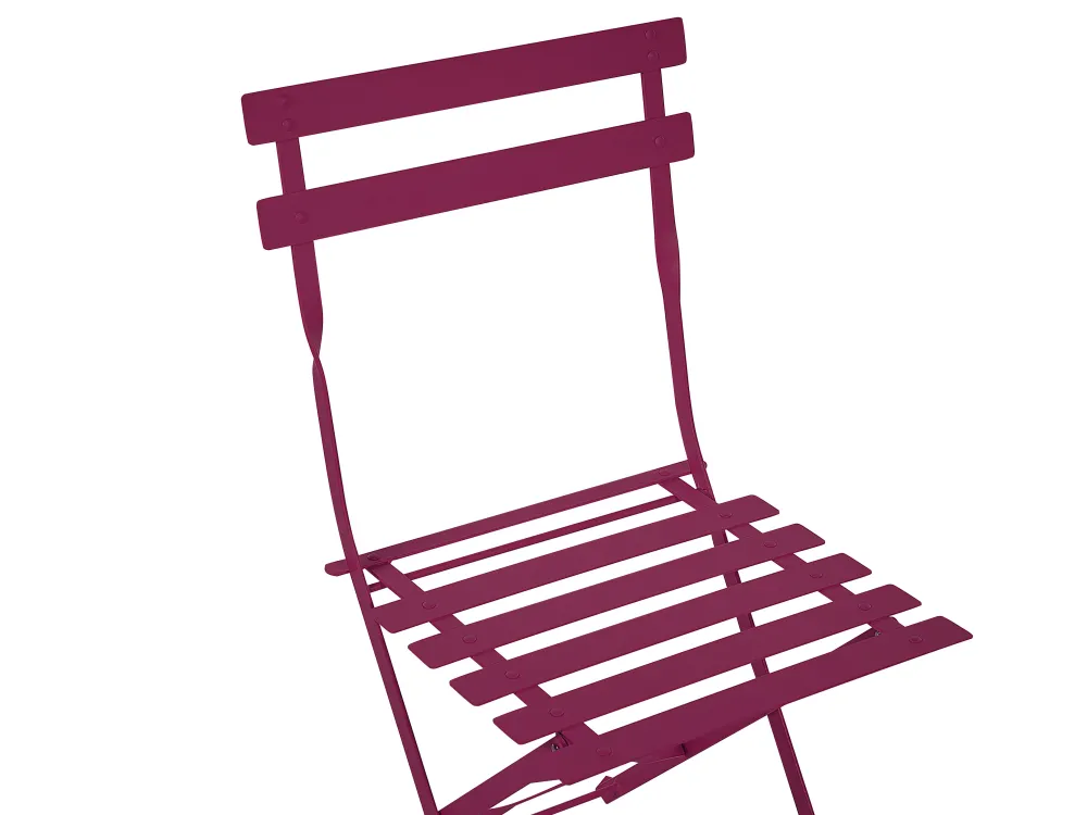 Online Beliani 2-Istuttava Bistrosetti Teras Viininpunainen Fiori