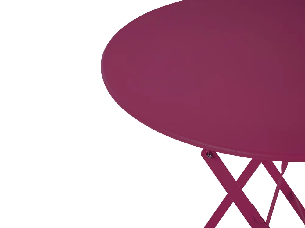 Online Beliani 2-Istuttava Bistrosetti Teras Viininpunainen Fiori