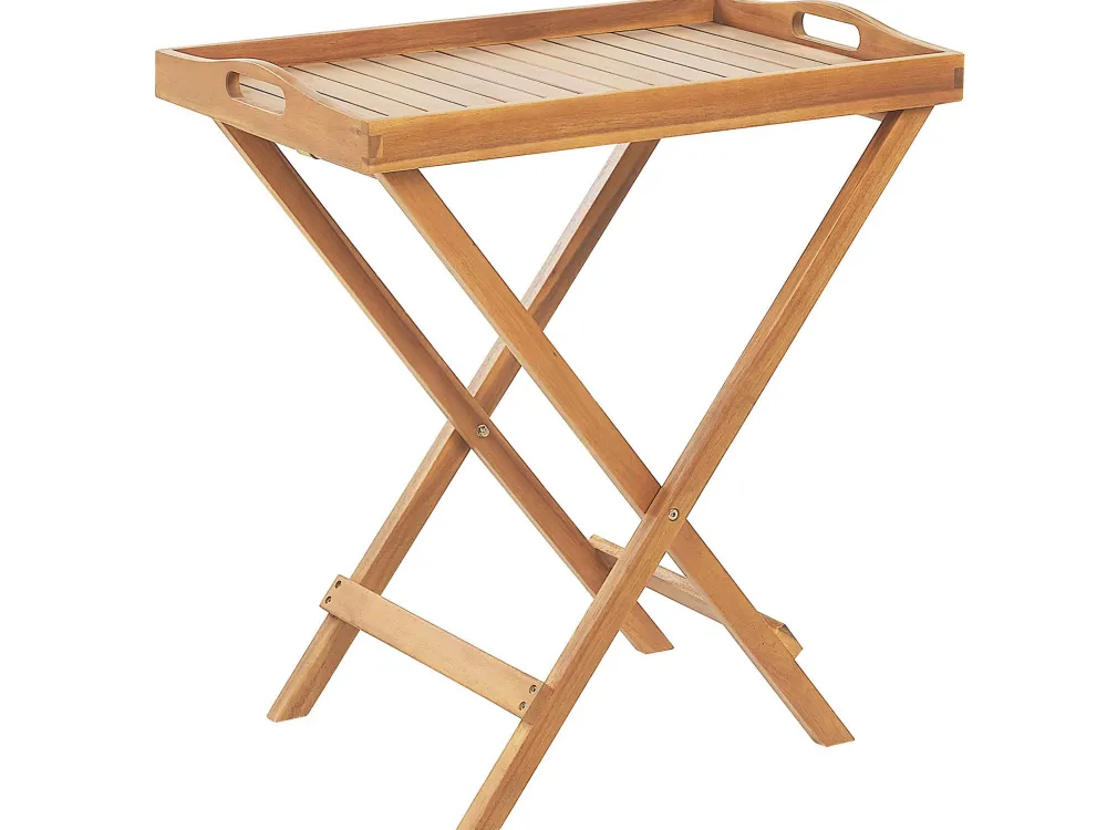 Best Beliani 2-Istuttava Bistrosetti Vaalea Akasiapuu Sininen Java