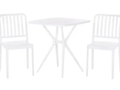 Shop Beliani 2-Istuttava Bistrosetti Valkoinen Sersale