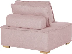 Sohvat<Beliani 4-Istuttava Kulmamoduulisohva Vaaleanpunainen Tibro