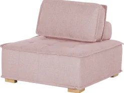 Sohvat<Beliani 4-Istuttava Kulmamoduulisohva Vaaleanpunainen Tibro