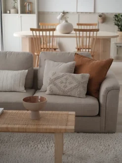 Shop Beliani 5-Istuttava Kulmasohva Ja Rahi Kangas Oikeak. Beige Oslo