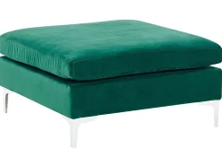 Sohvat<Beliani 4-Istuttava Kulmasohva Ja Rahi Sametti Oikeak. Vihrea Evja